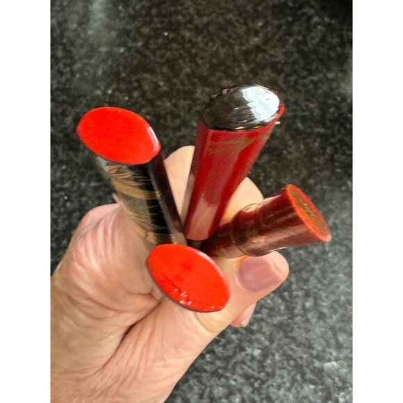 Vtg 4 Japanese Kanzashi Hair Sticks Lacquer Traditional Japanese Hair Ornaments